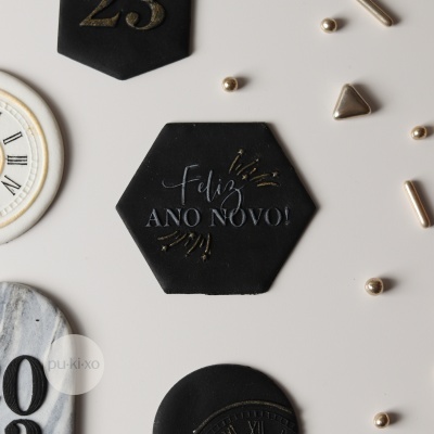 Carimbo de bolachas - Feliz Ano Novo