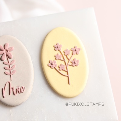 Carimbo de bolachas - Florzinhas em relevo 1