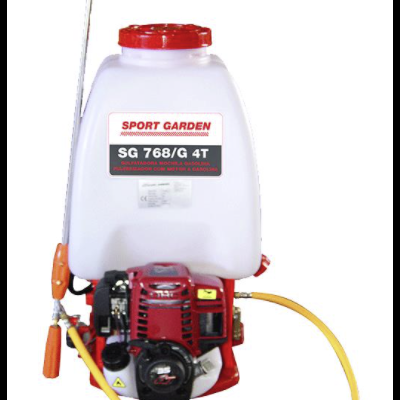 Pulverizador motorizado SPORT GARDEN SG 768/G 4T com reservatório branco e motor vermelho