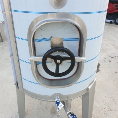 Cuba Inox Vinho 250 Litros Porta Lateral