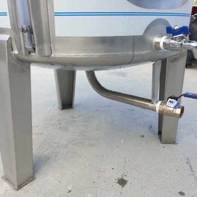 Cuba Inox Vinho 350 Litros Porta Lateral