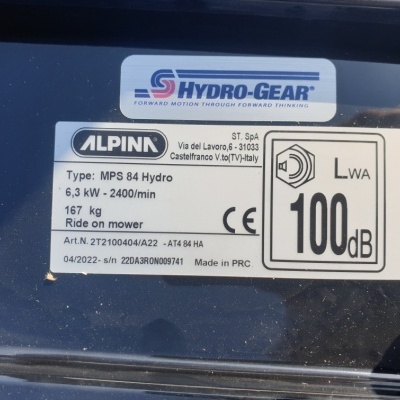 Trator Relva ALPINA MPS84 Hydro