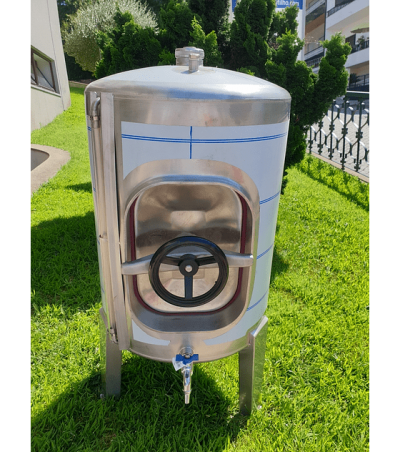 Cuba Inox Vinho 100 Litros Porta Lateral