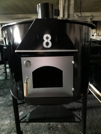 Forno a Lenha Móvel Nº8 = 26 C/Porta Vidro