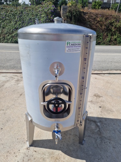 Cuba Inox Vinho 150 Litros Porta Lateral