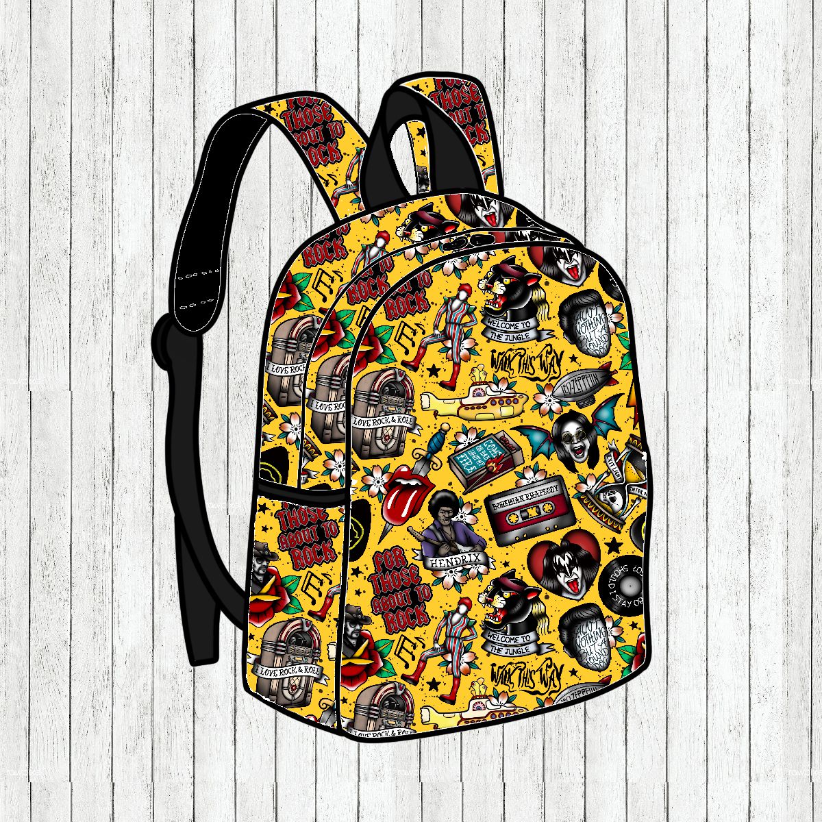 Mini-Mochila Rock Tattoos  - Por Encomenda