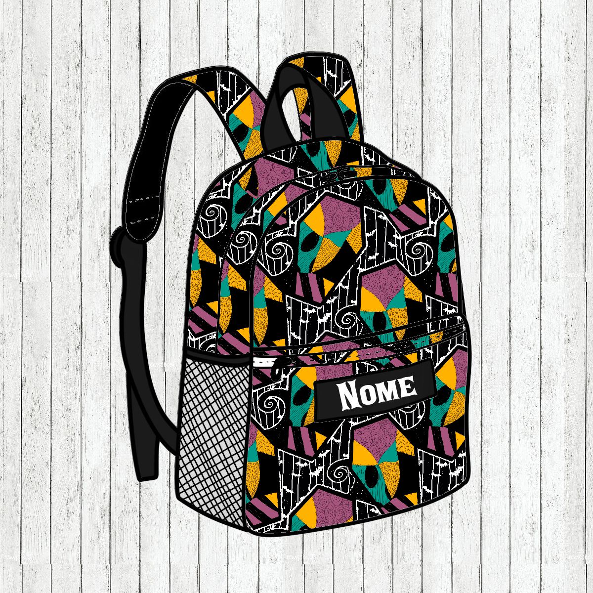 Mochila Escolinha/Primária Sally's Coffin - Por Encomenda