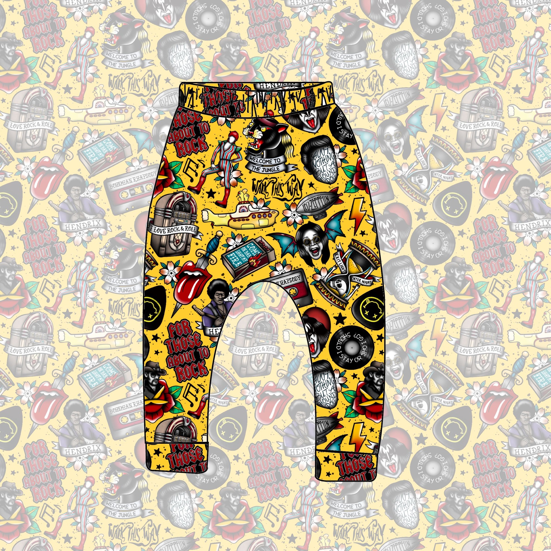 Leggings Rock Tattoos - Por Encomenda