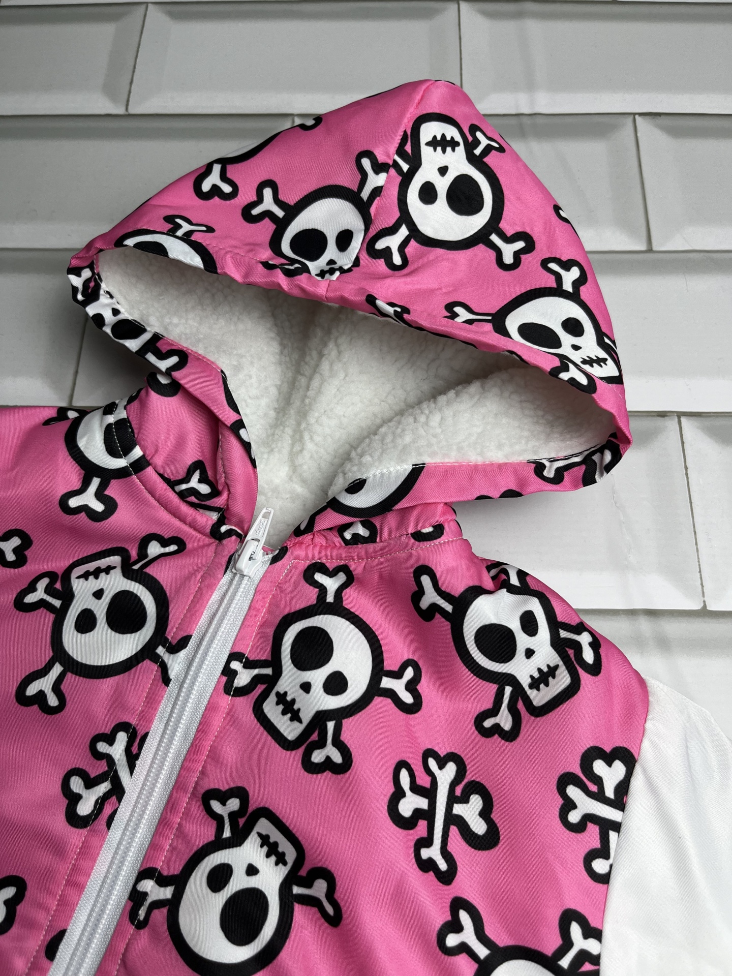 Blusão de Inverno - Skulls Pink