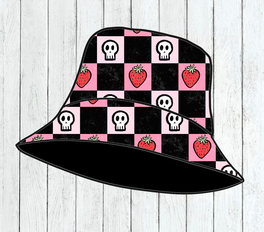 Chapéu de Sol Criança Strawberry Checks - L(3/5 anos)