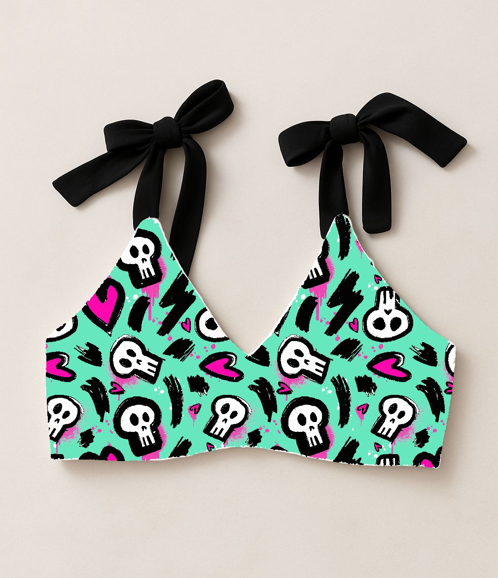 Soutien Jackie Skull Hearts - Por encomenda