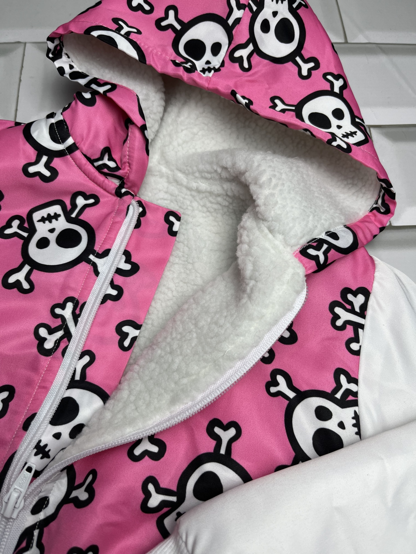 Blusão de Inverno - Skulls Pink