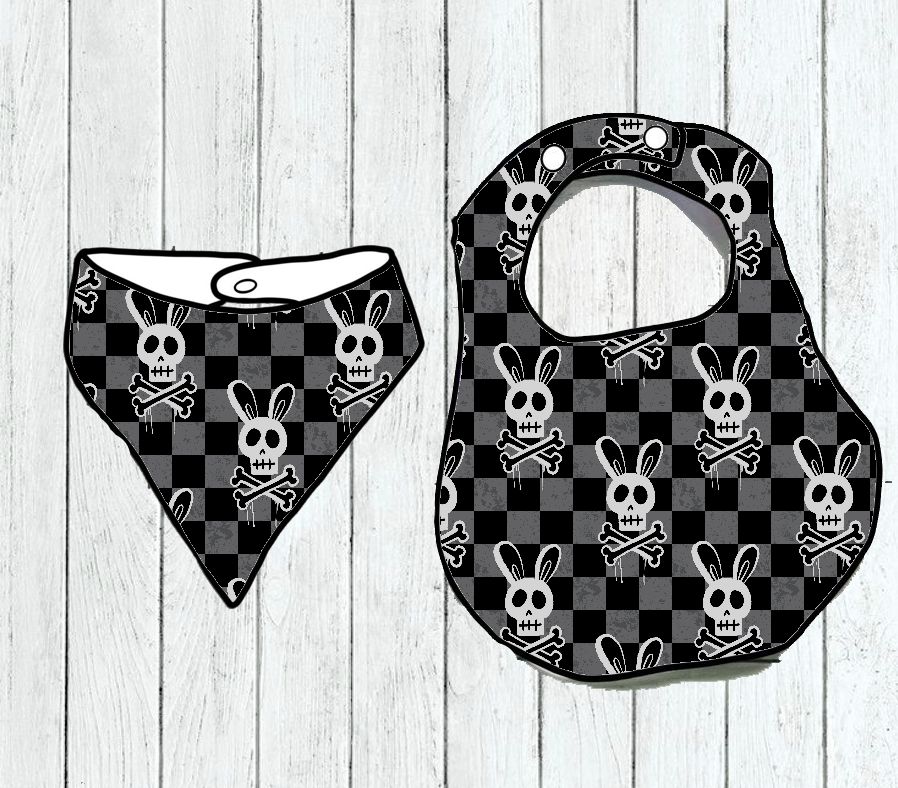 Babetes Redondos ou Bandana Skull Bunny - Por Encomenda