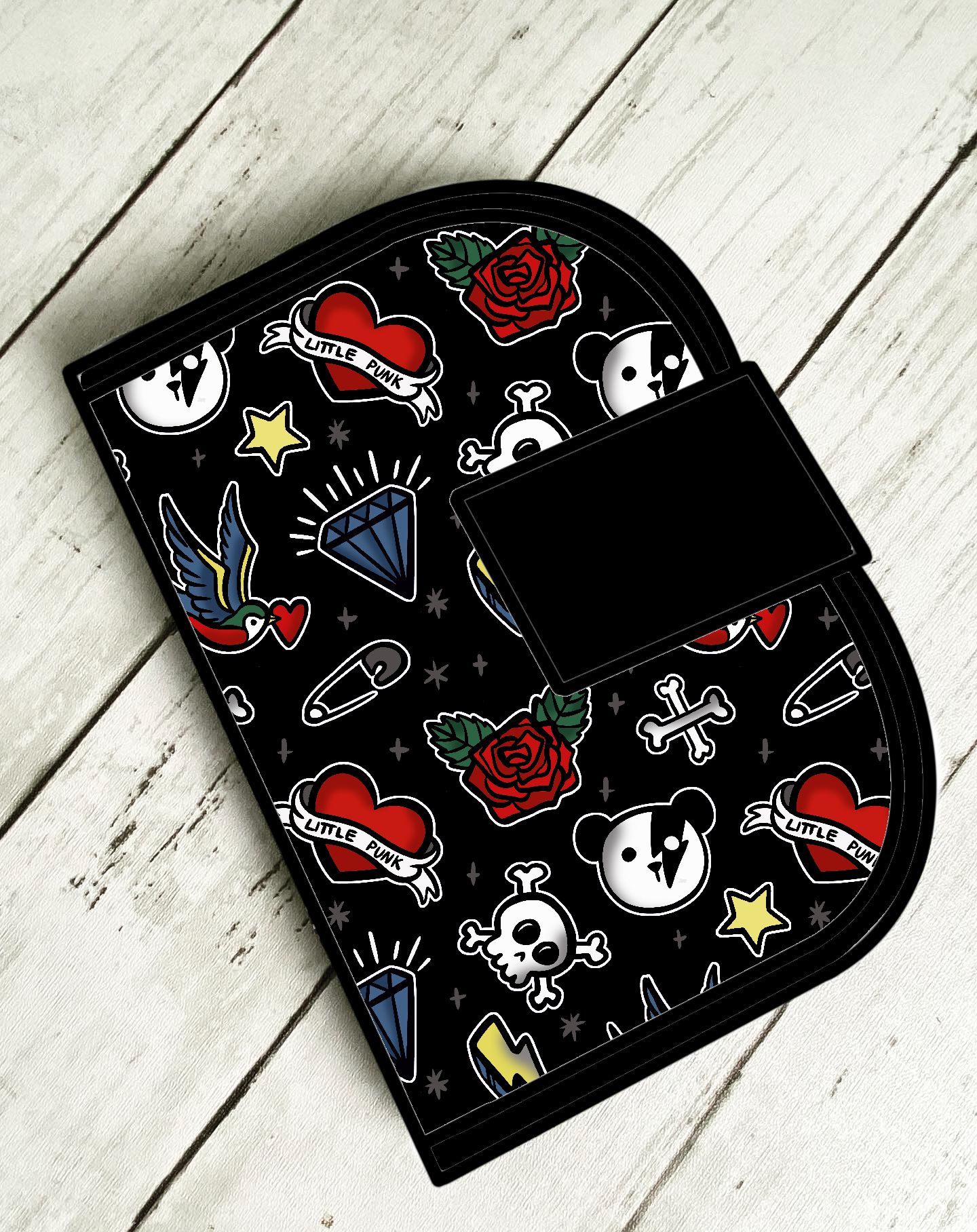 Porta-Documentos Little Punk Preto - Por Encomenda