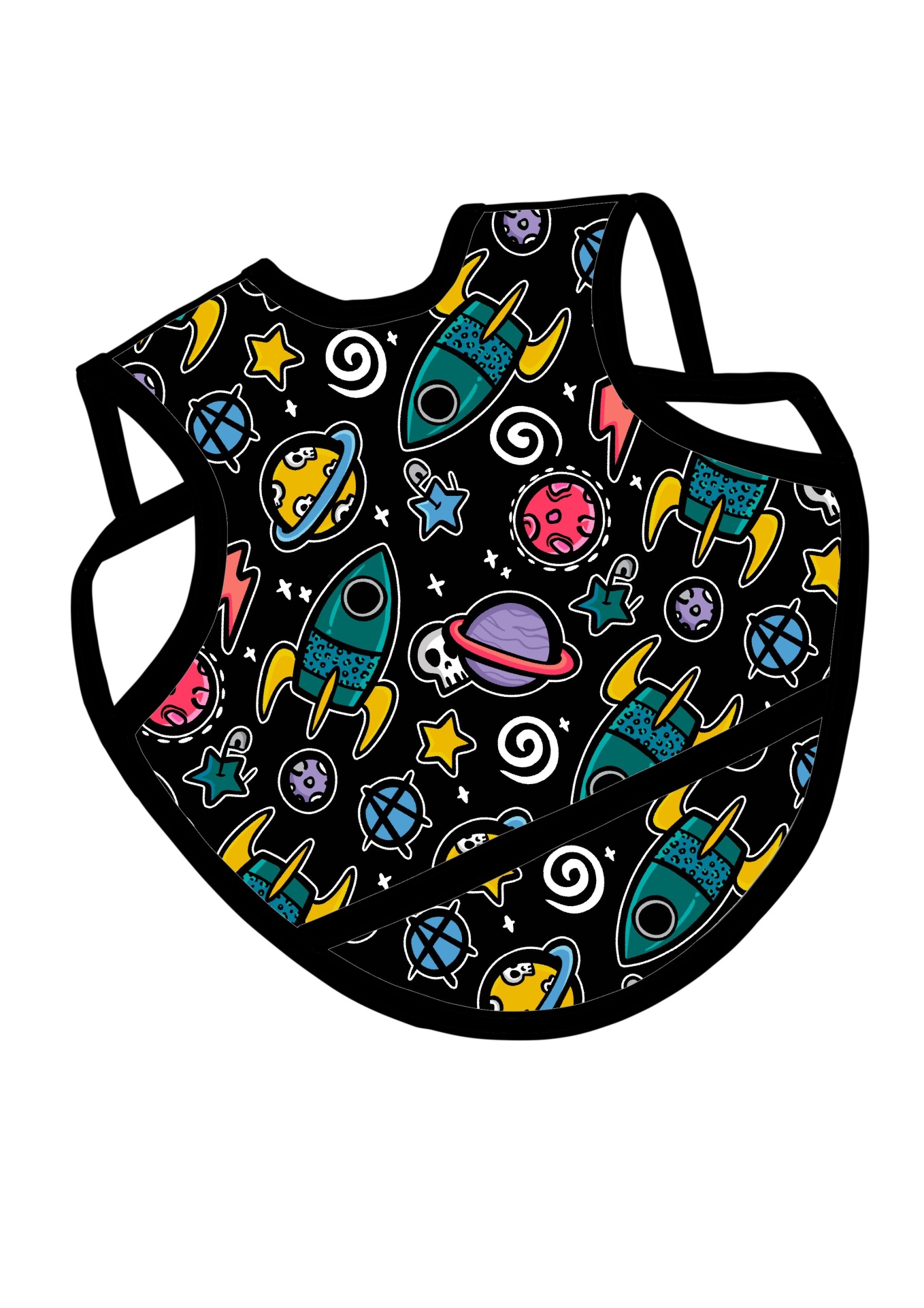 Babete BIB Space Skulls - Por Encomenda