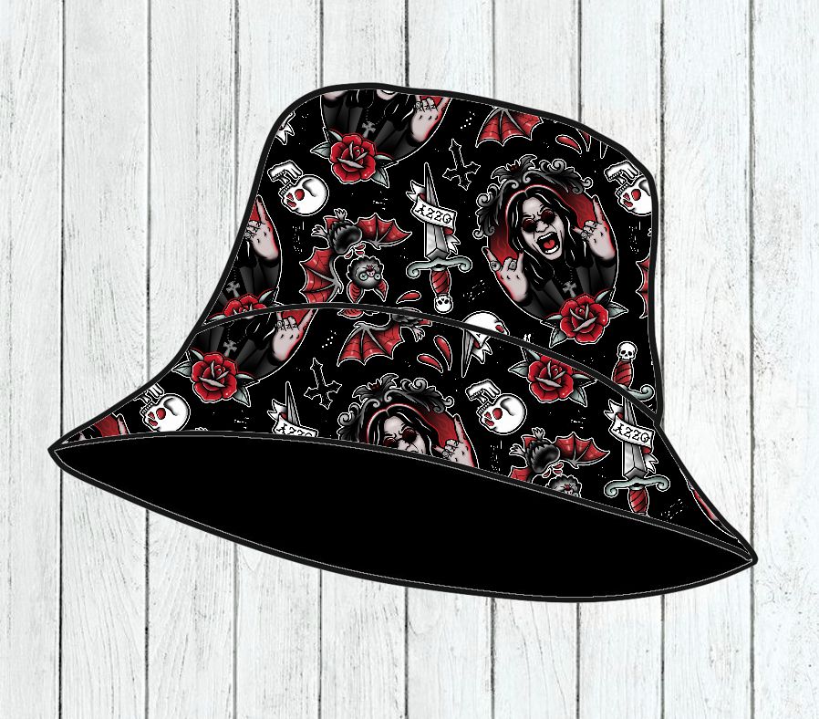 Chapéu de Sol Criança Ozzy Tattoos - Por Encomenda