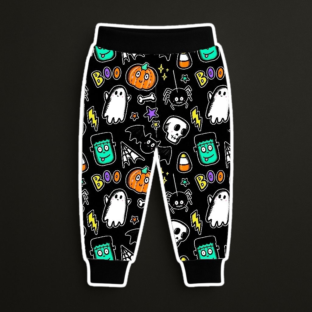 Calças de Fato Treino Halloween Doodles - Por Encomenda