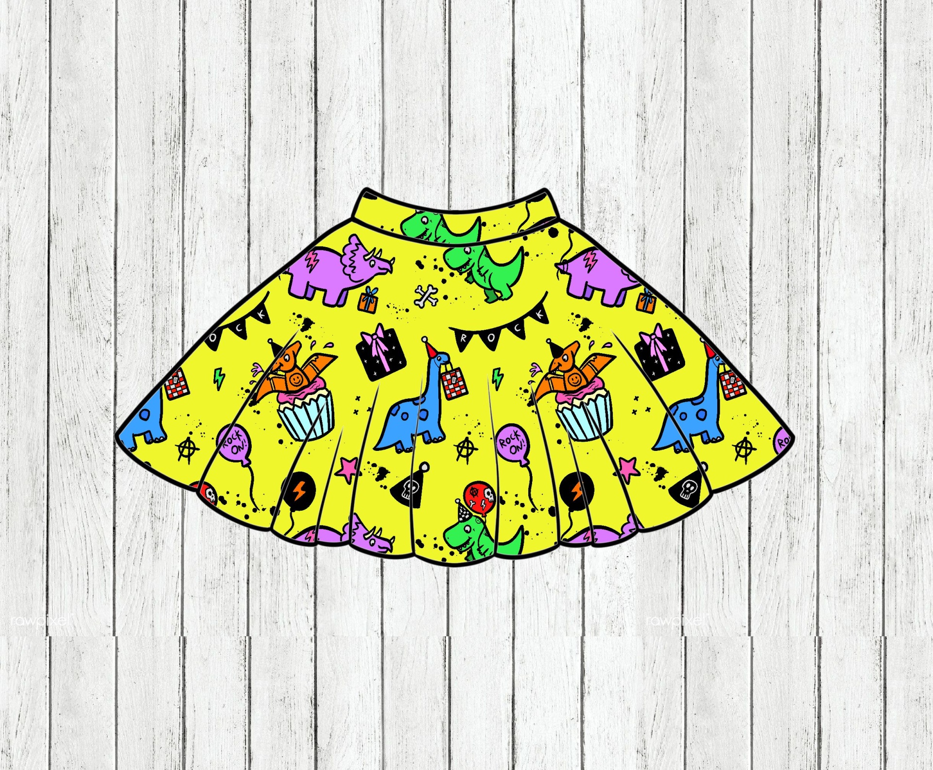 Saia Rodada B-day Dinos - Por Encomenda