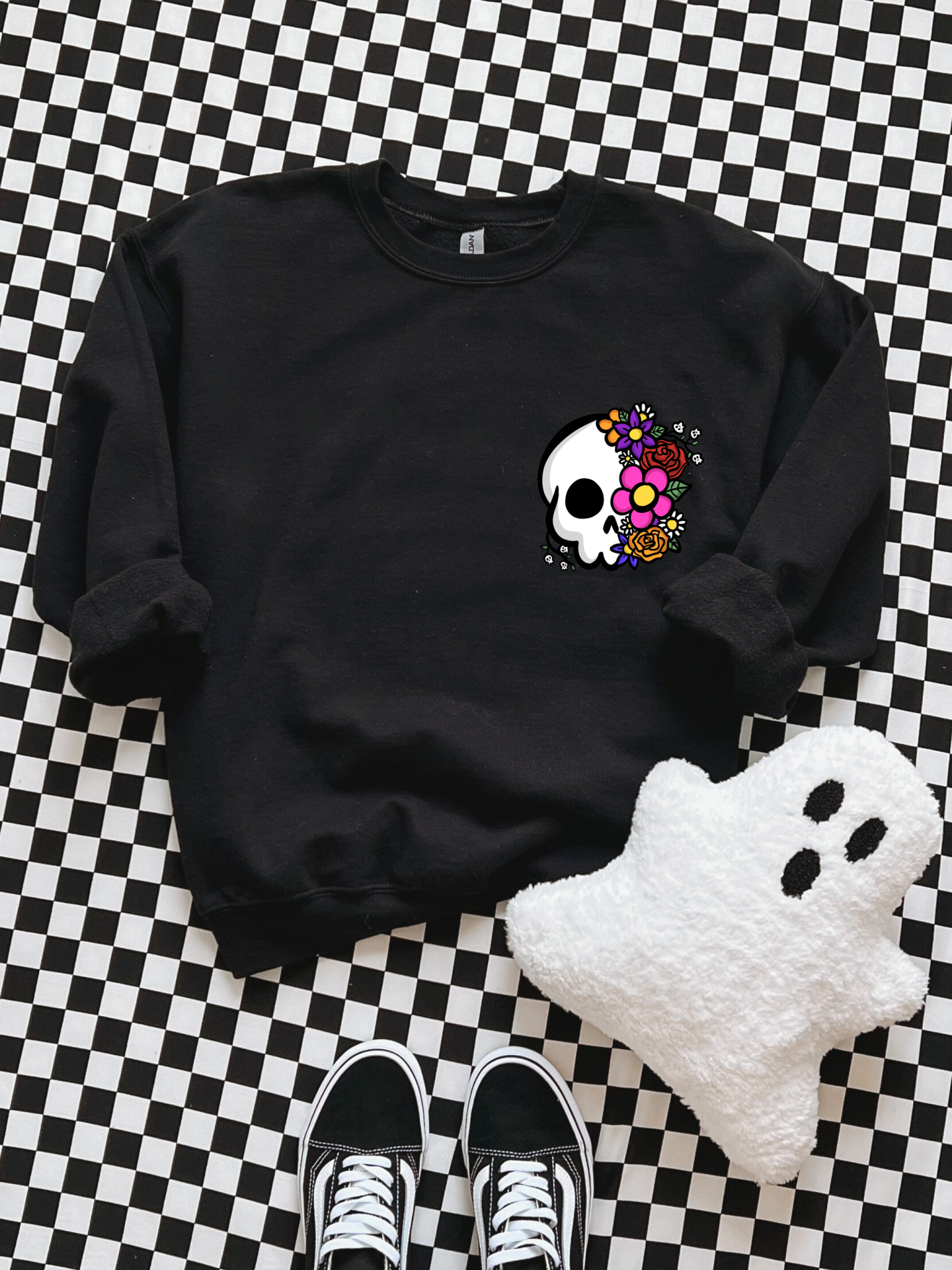 Sweat-shirt Flower Skull - Adulto