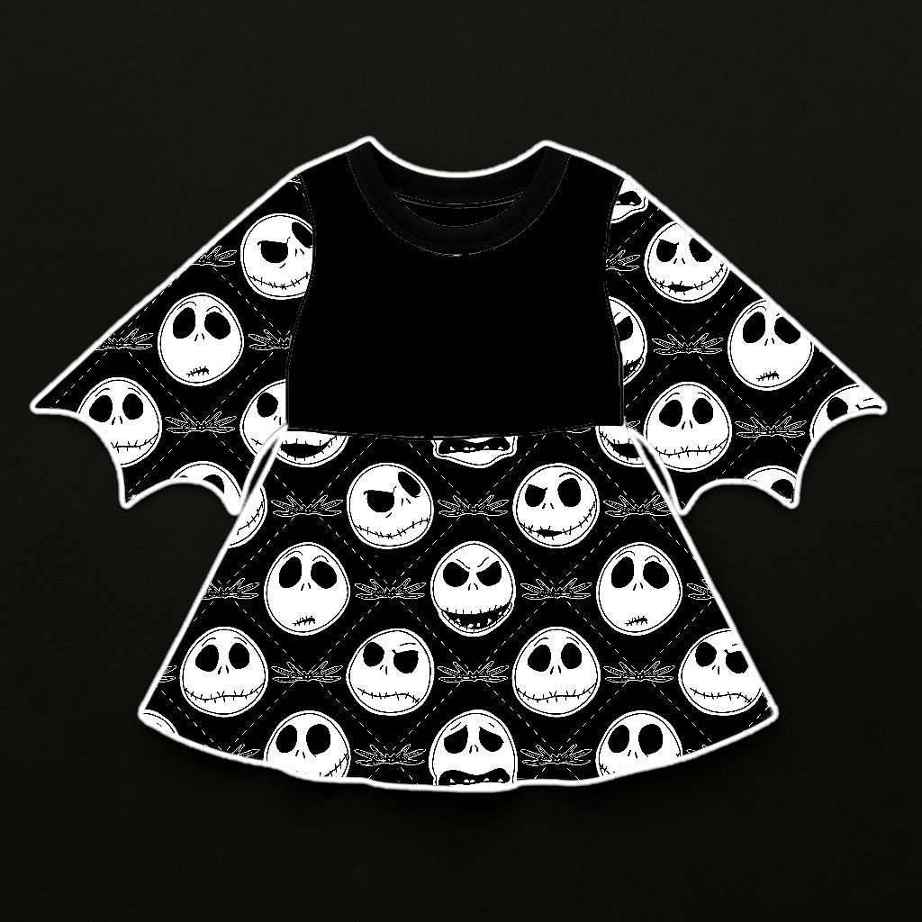 Bat Dress Jack's Faces - Por Encomenda