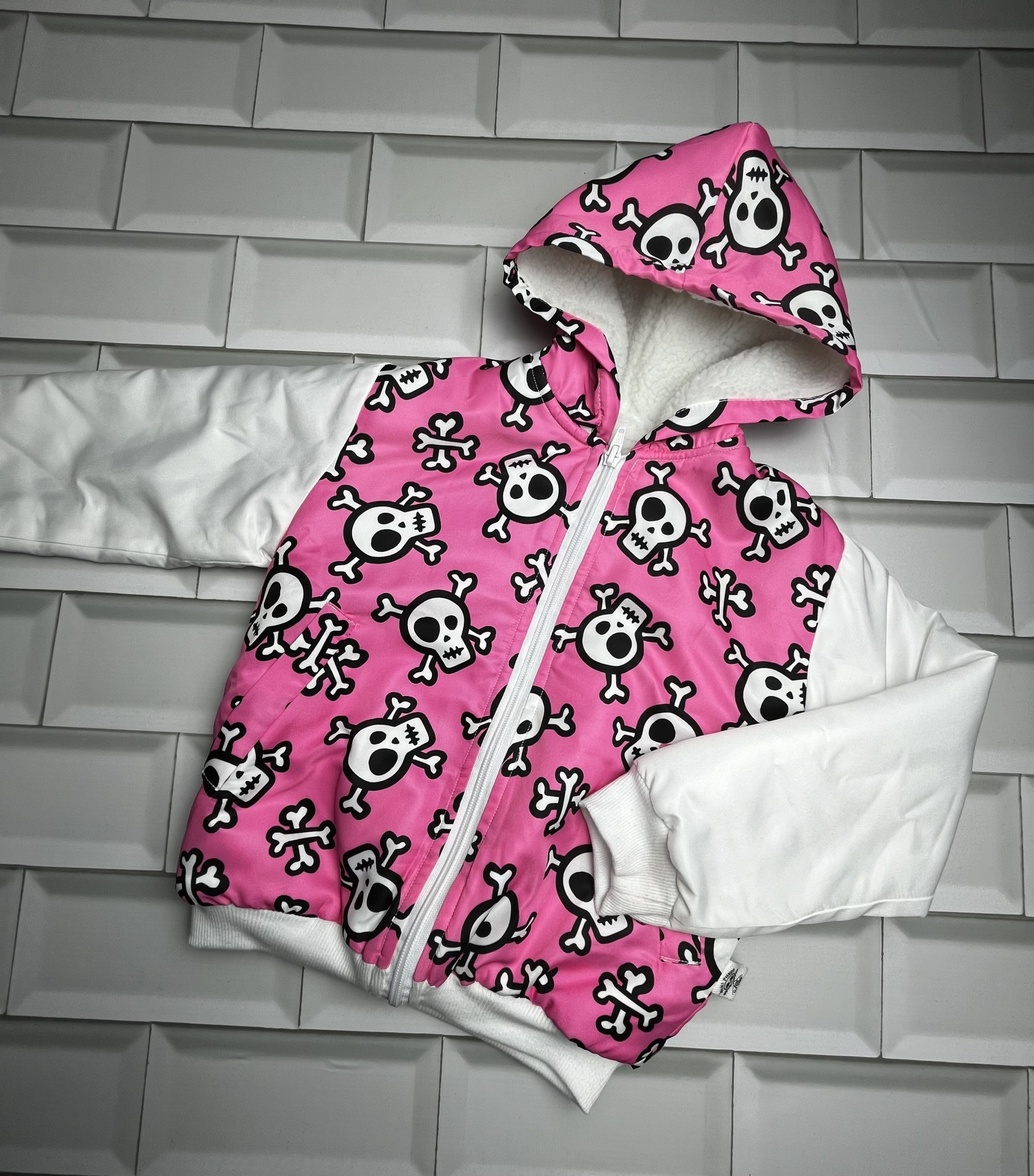 Blusão de Inverno - Skulls Pink