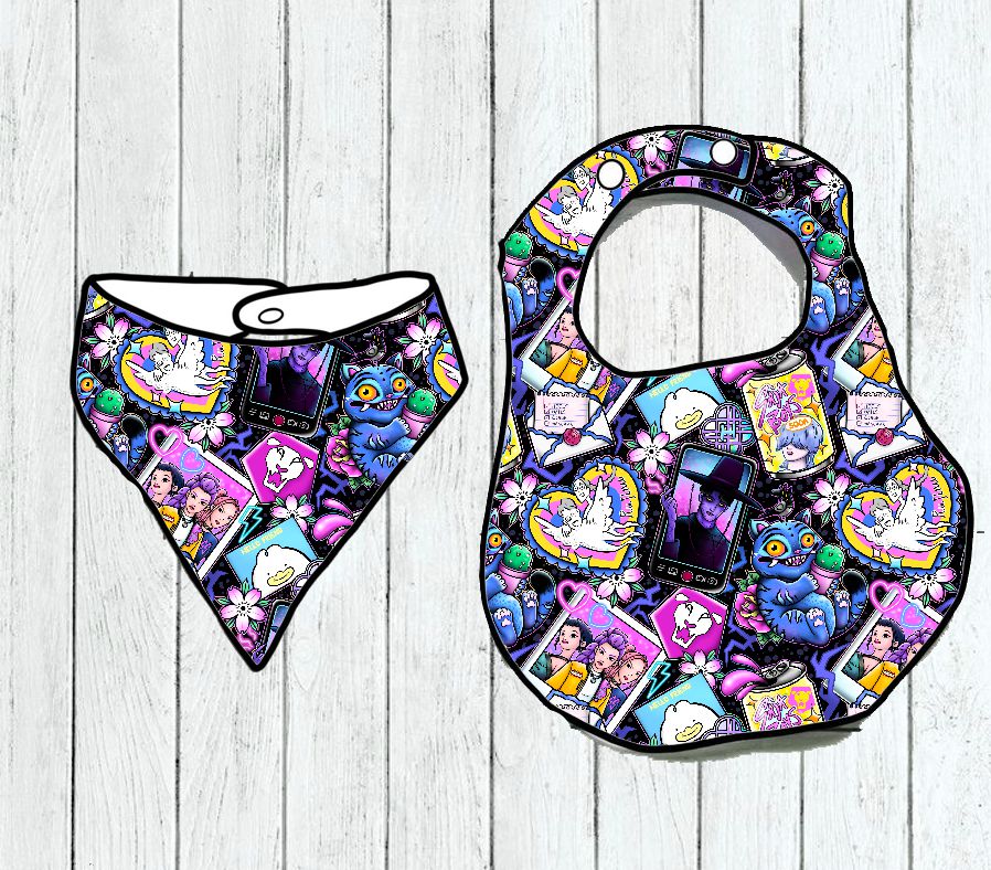 Babetes Redondos ou Bandana K-Pop Demon Hunters - Por Encomenda