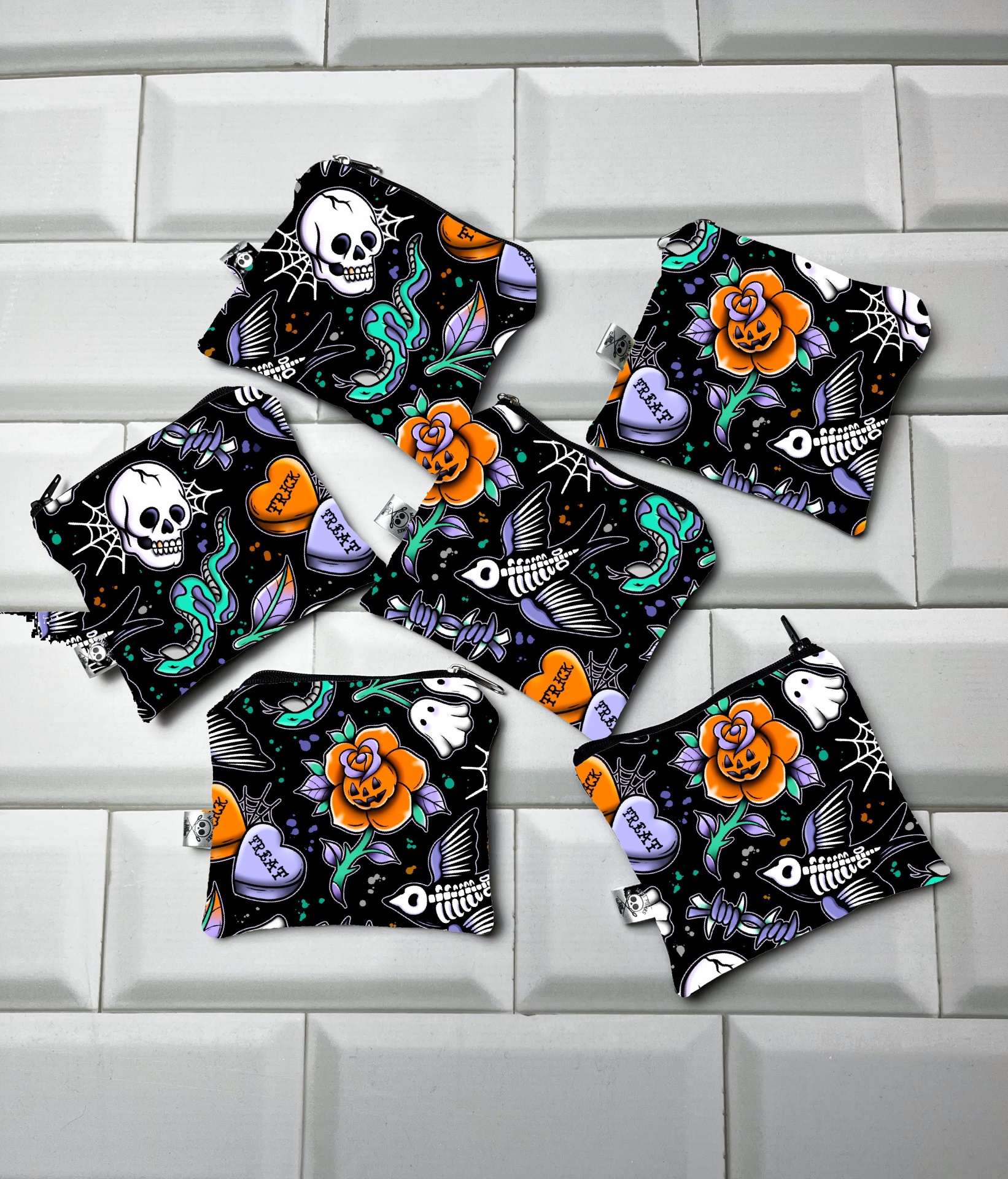 Porta-Moedas - Halloween Tattoos