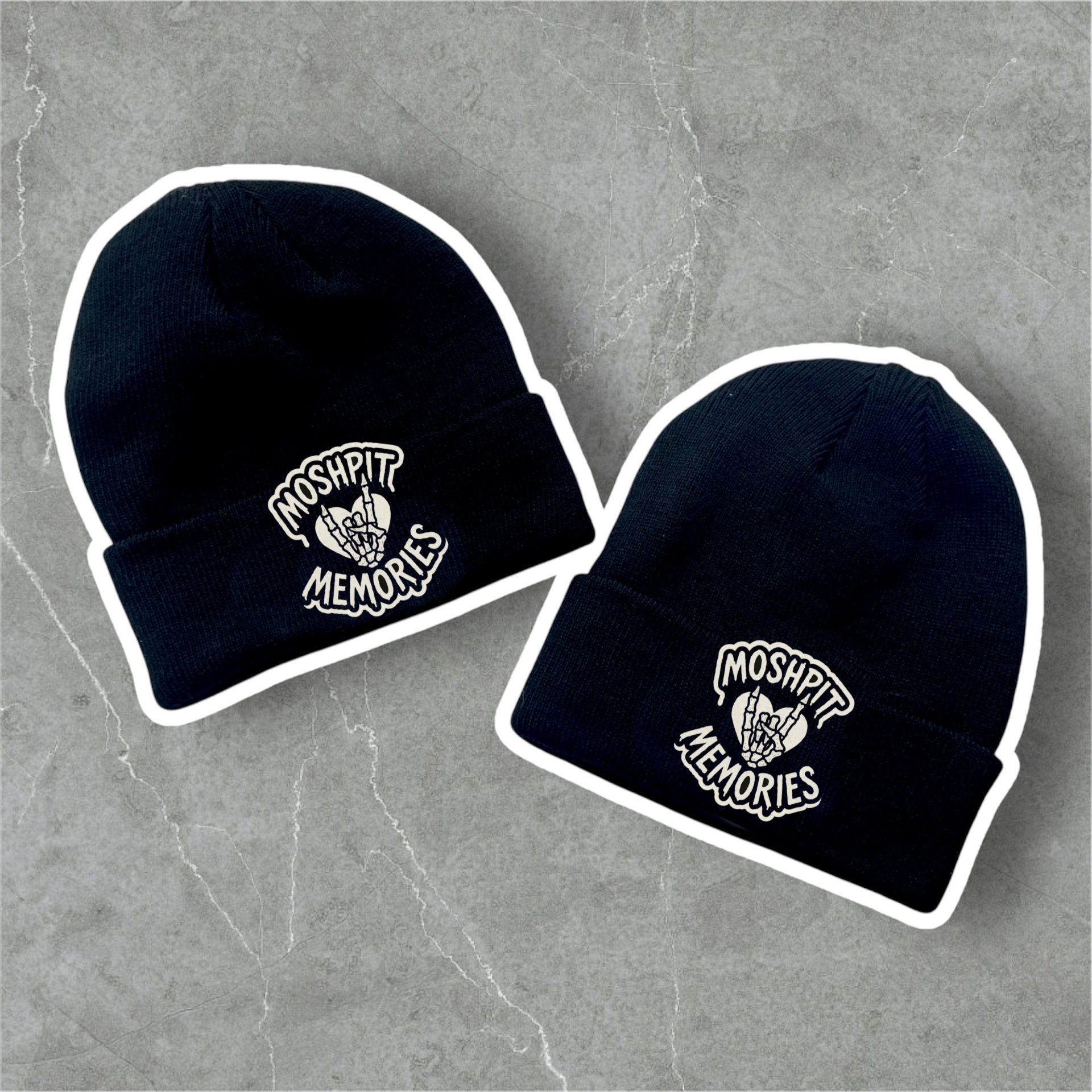 Gorro de Malha Preto Moshpit Memories - Por Encomenda