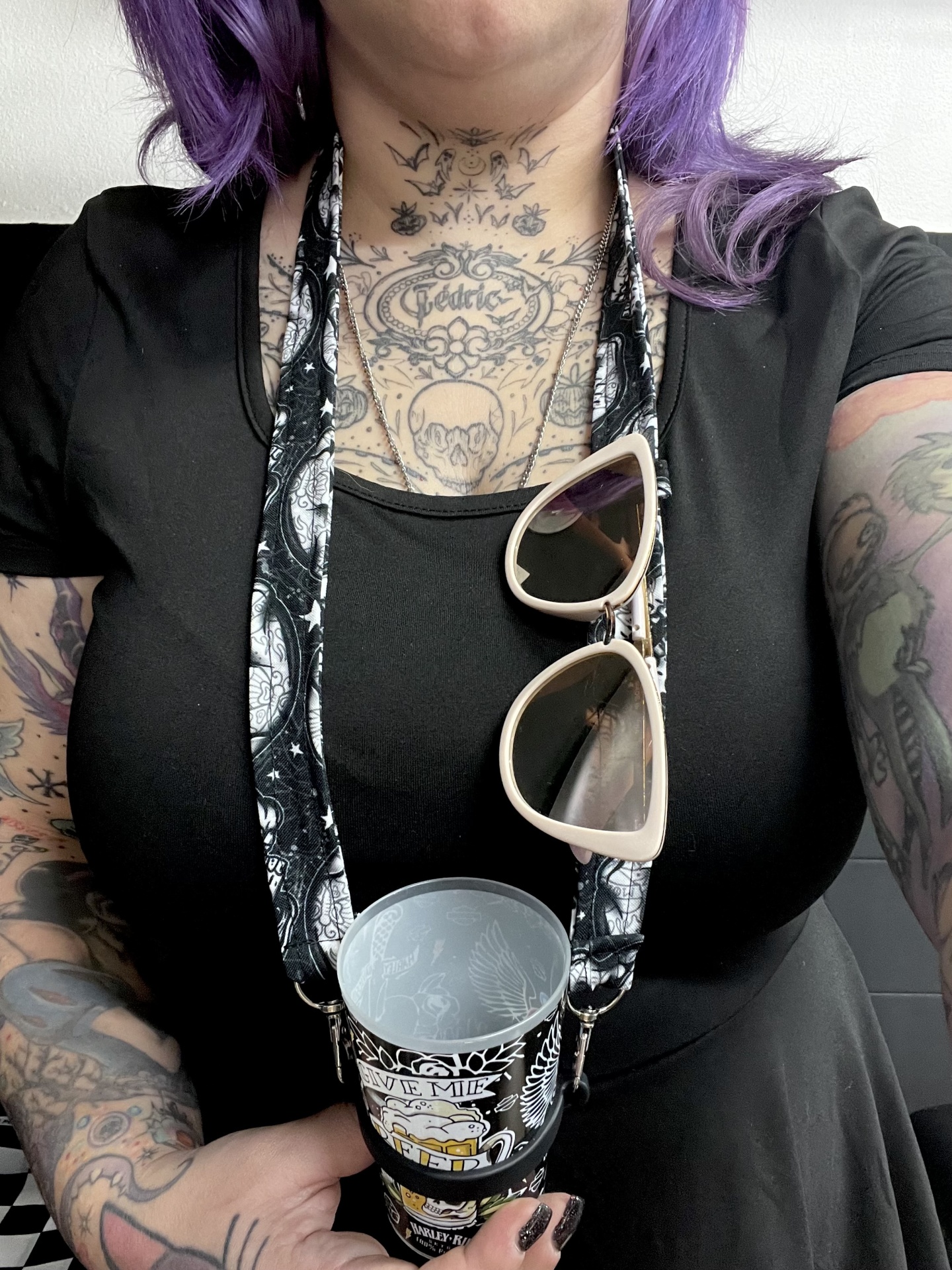 Fita Porta-Copos - Caveiras