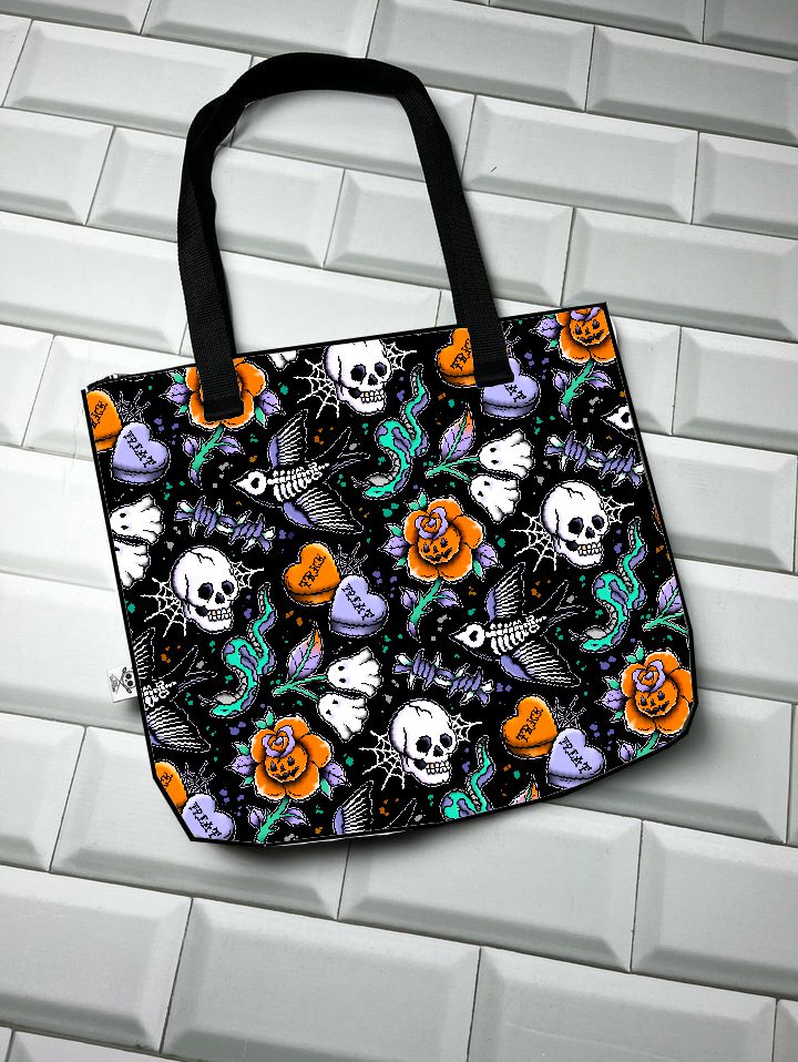 Tote Bag XL Halloween Tattoos