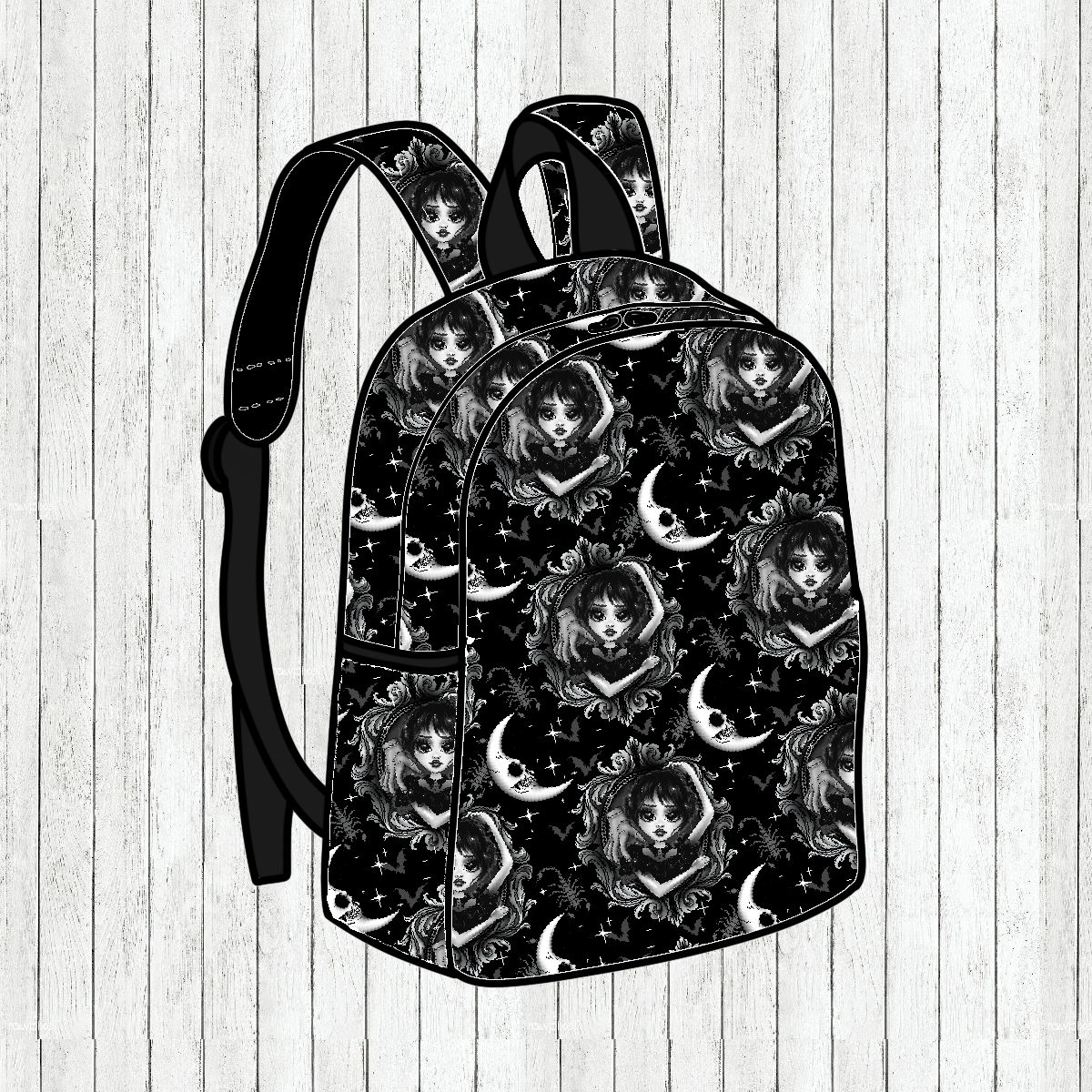 Mini-Mochila Wednesday Moon - Por Encomenda