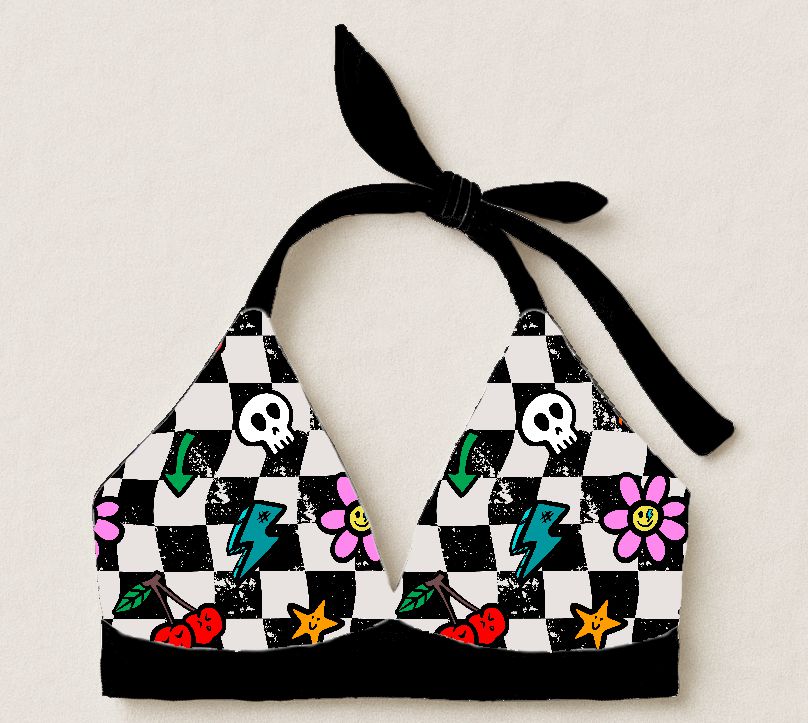 Soutien Bettie Wavy Checks - Por encomenda