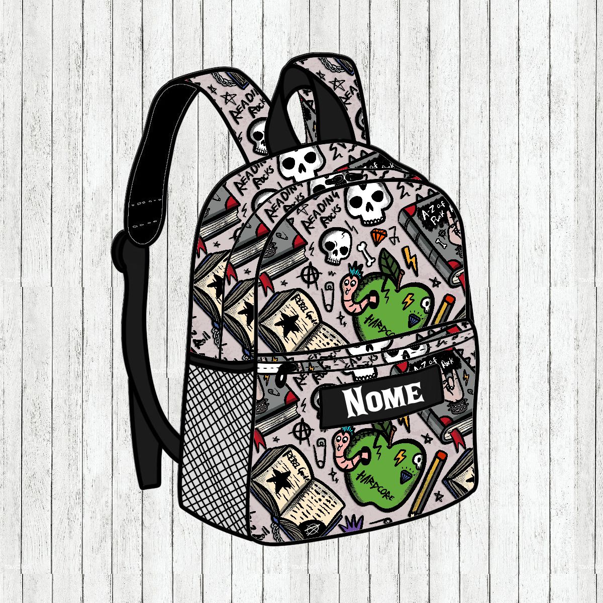 Mochila Escolinha/Primária Reading Rocks - Por Encomenda