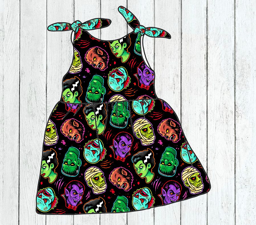 Vestido Nós Monsters! - Por Encomenda