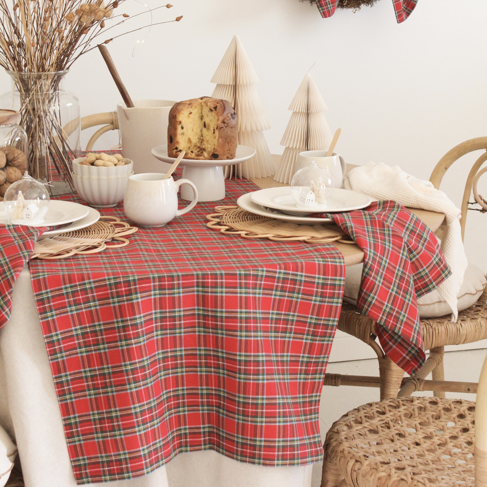 Caminho de Mesa Tartan Vermelho