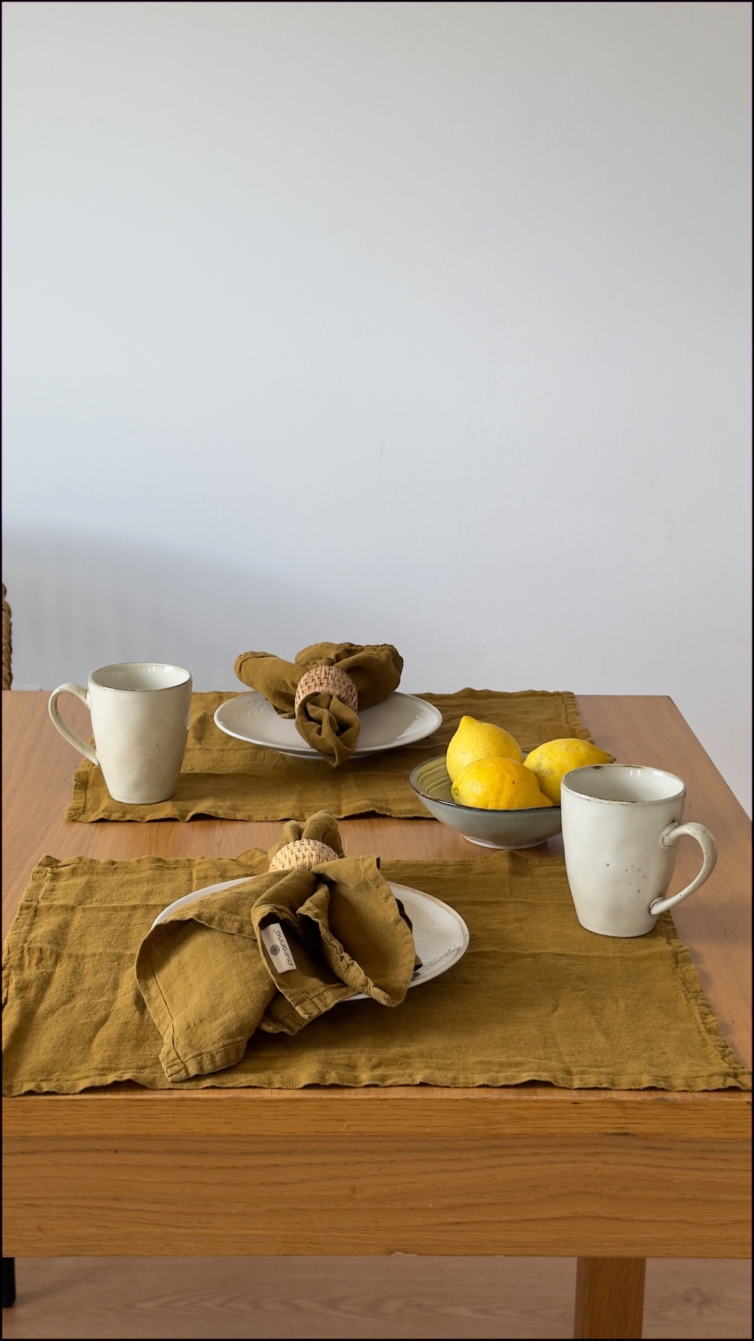 Individuais 100% Linho Ocre (Pack de 2)