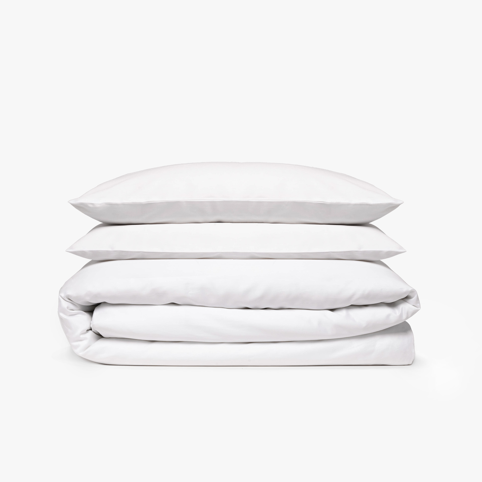 Capa de Edredão e Fronhas Cetim Branco