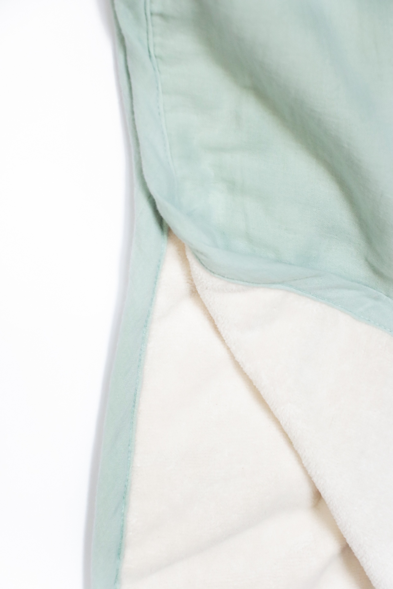 Poncho de Banho com Capuz Verde Água