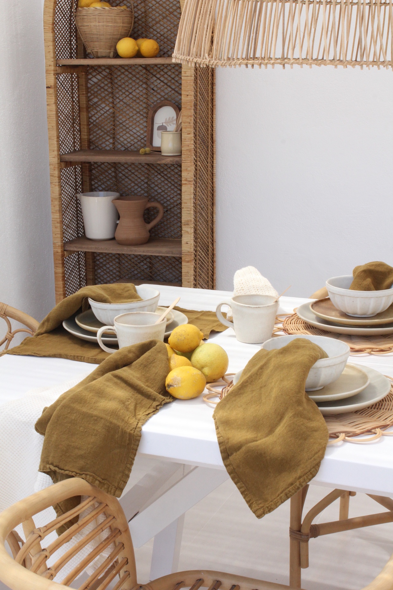 Individuais 100% Linho Ocre (Pack de 2)