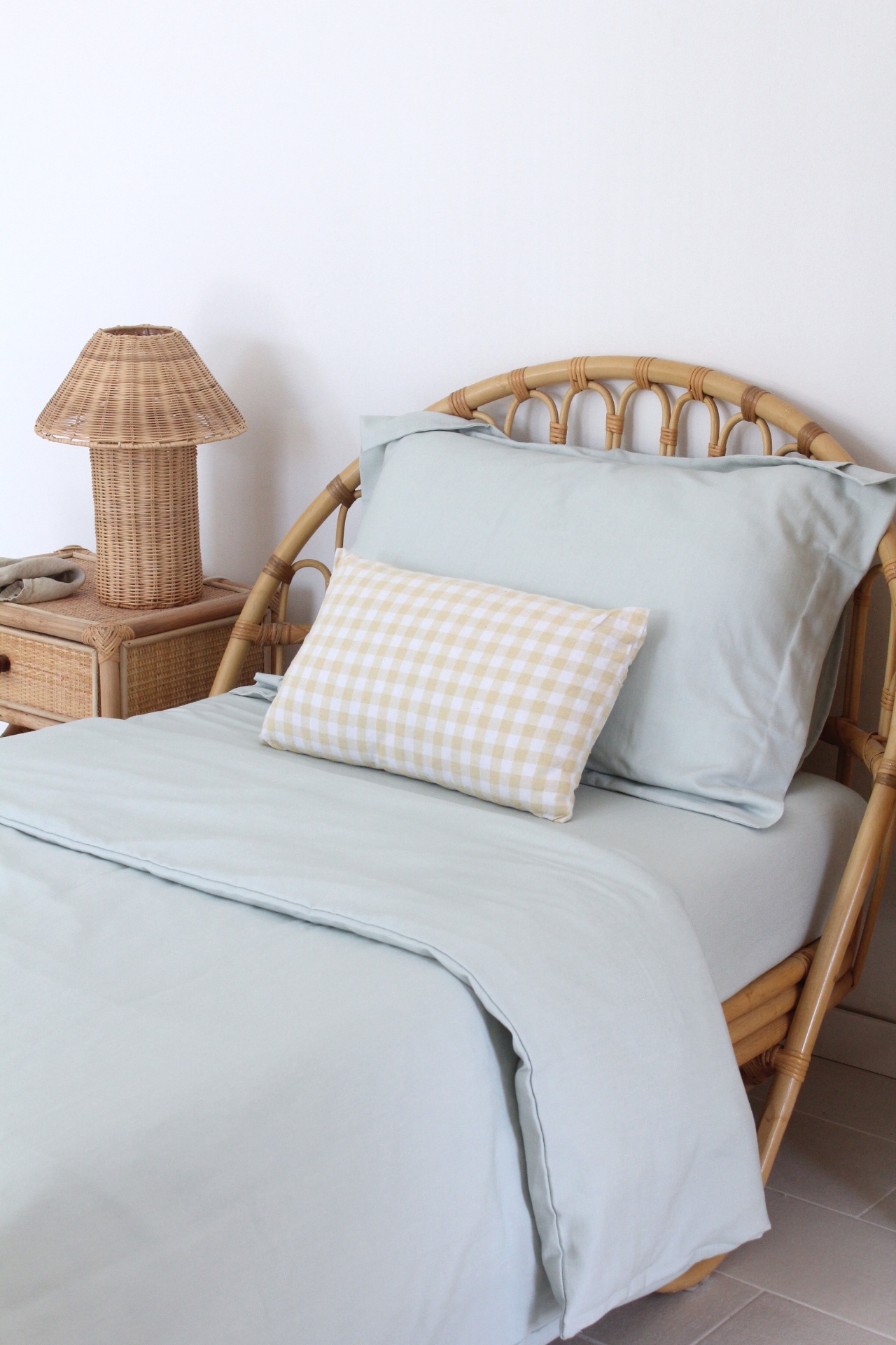 Conjunto de Cama Verde Água