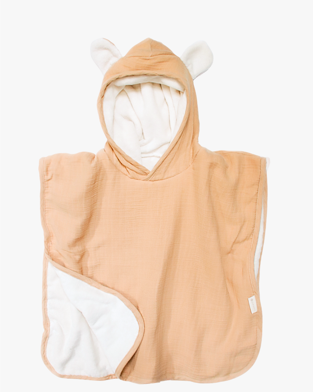 Poncho de Banho com Capuz Caramelo