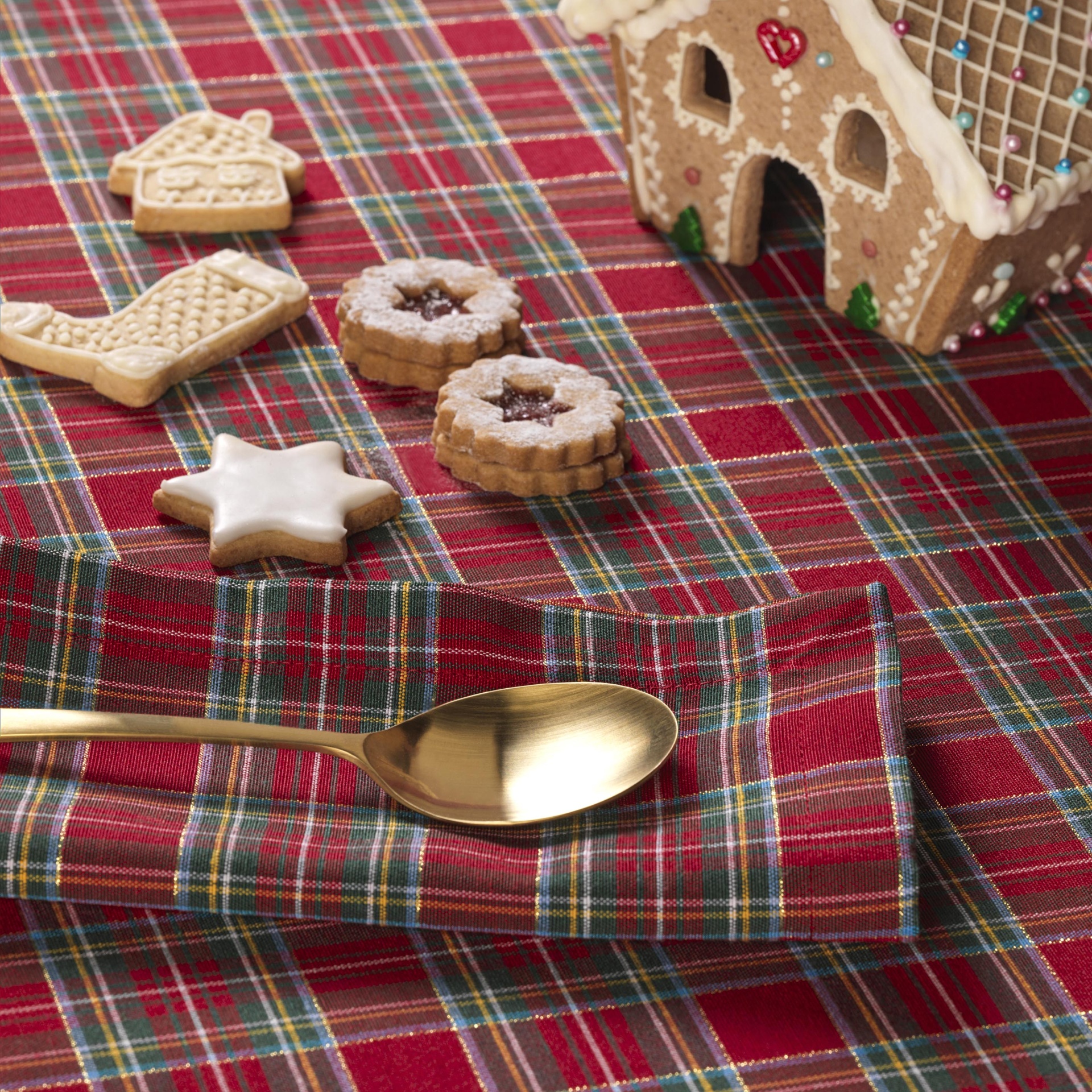 Caminho de Mesa Tartan Vermelho