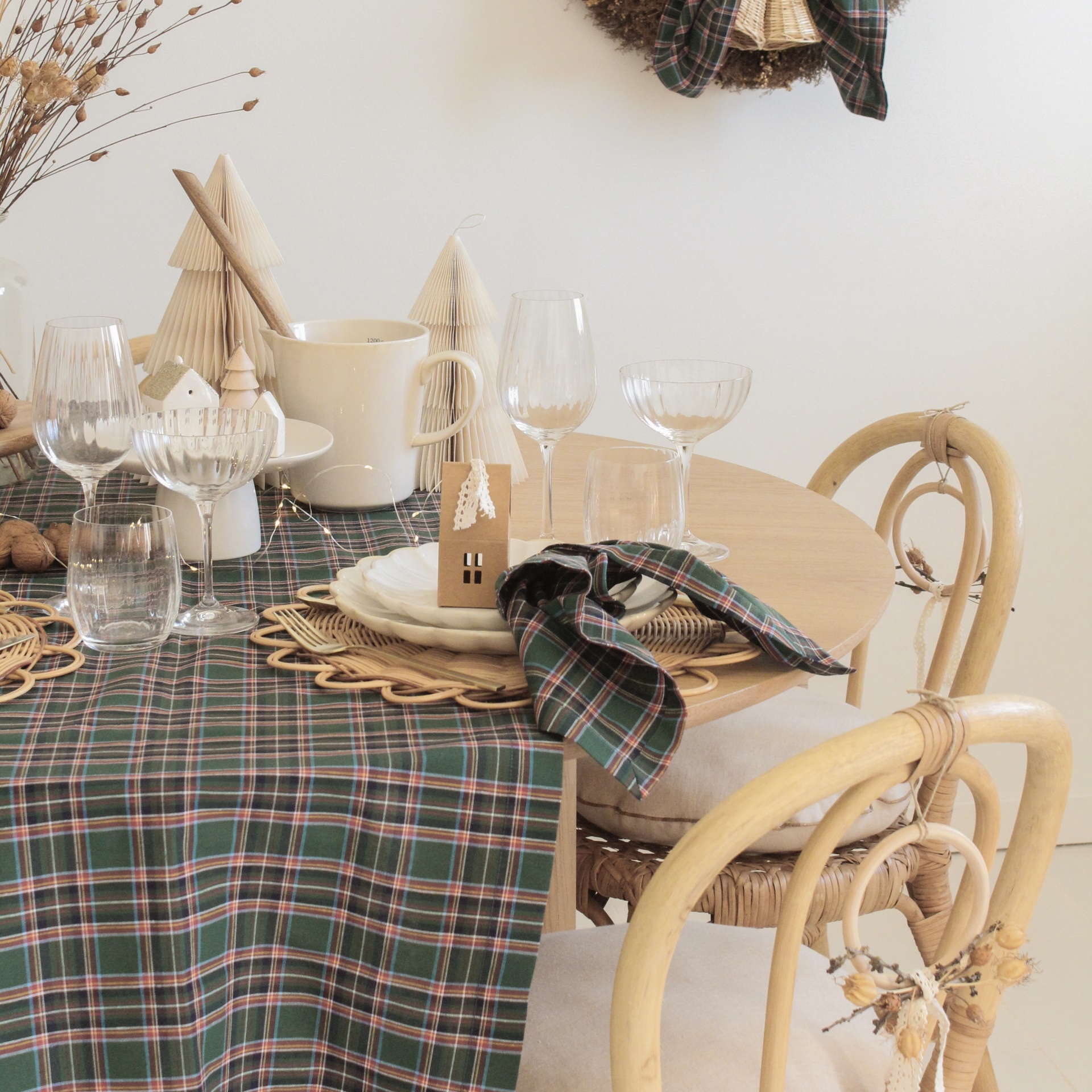 Caminho de Mesa Tartan Verde