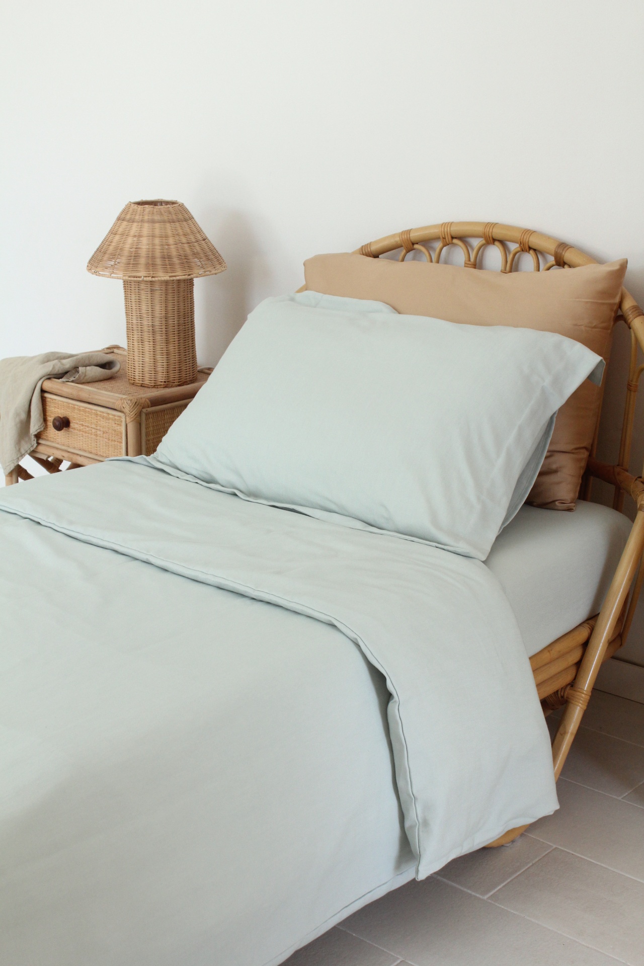 Conjunto de Cama Verde Água