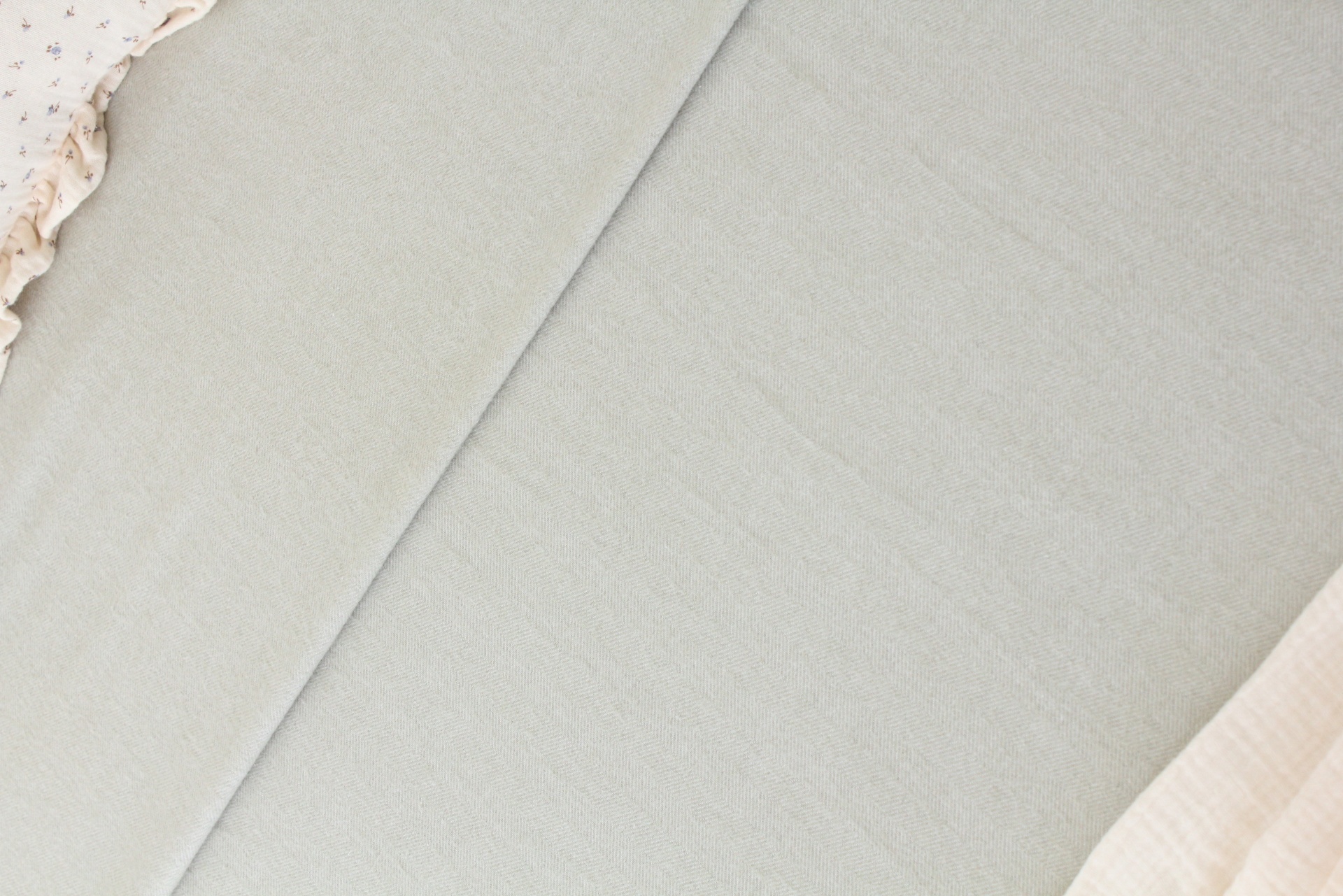 Conjunto Lençóis de Flanela Verde Seco - 100% algodão