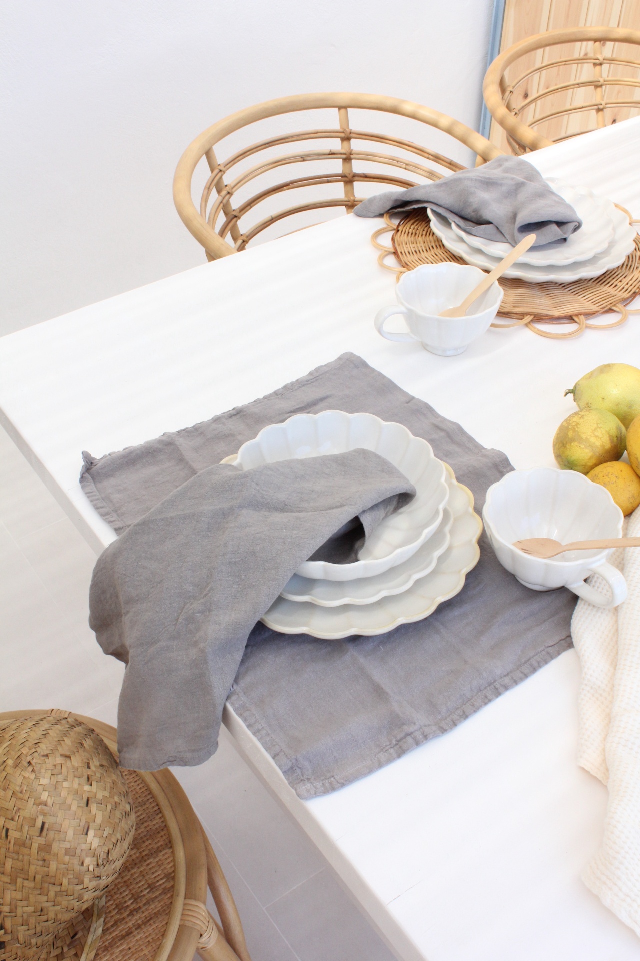 Individuais 100% Linho Dark Grey (Pack de 2)