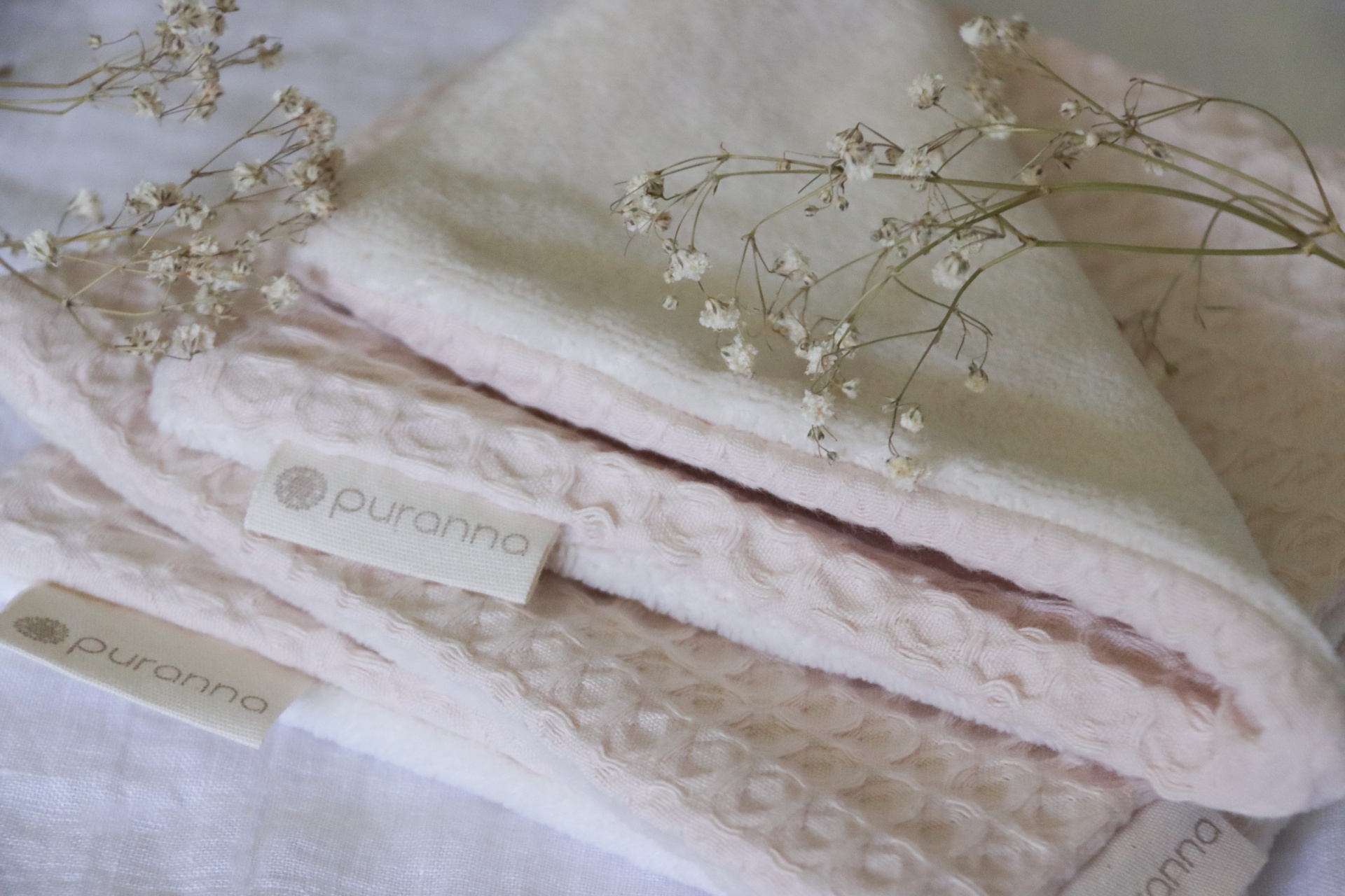 Toalhita Waffle Rosa