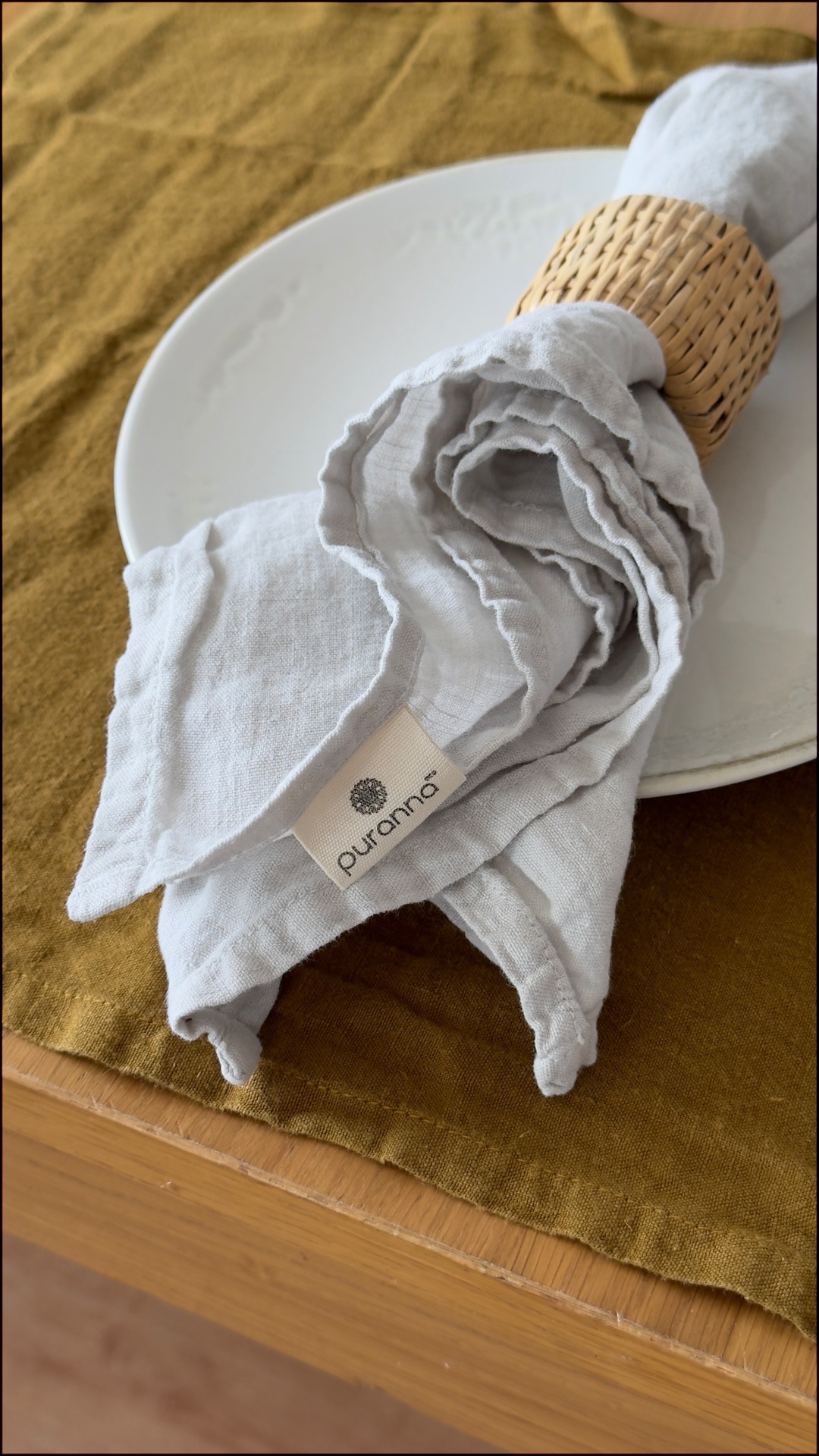 Individuais 100% Linho Light Grey (Pack de 2)