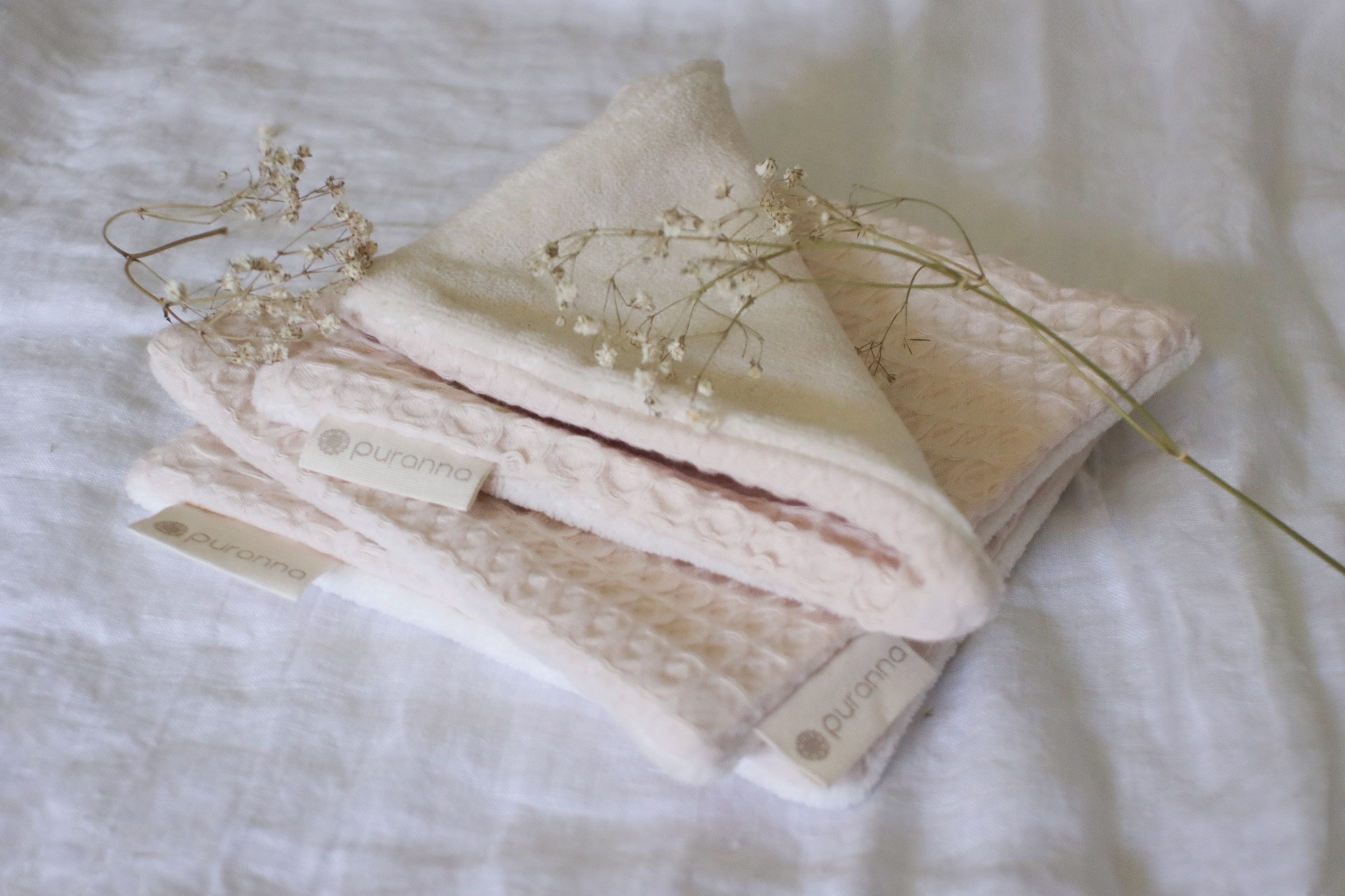 Toalhita Waffle Rosa