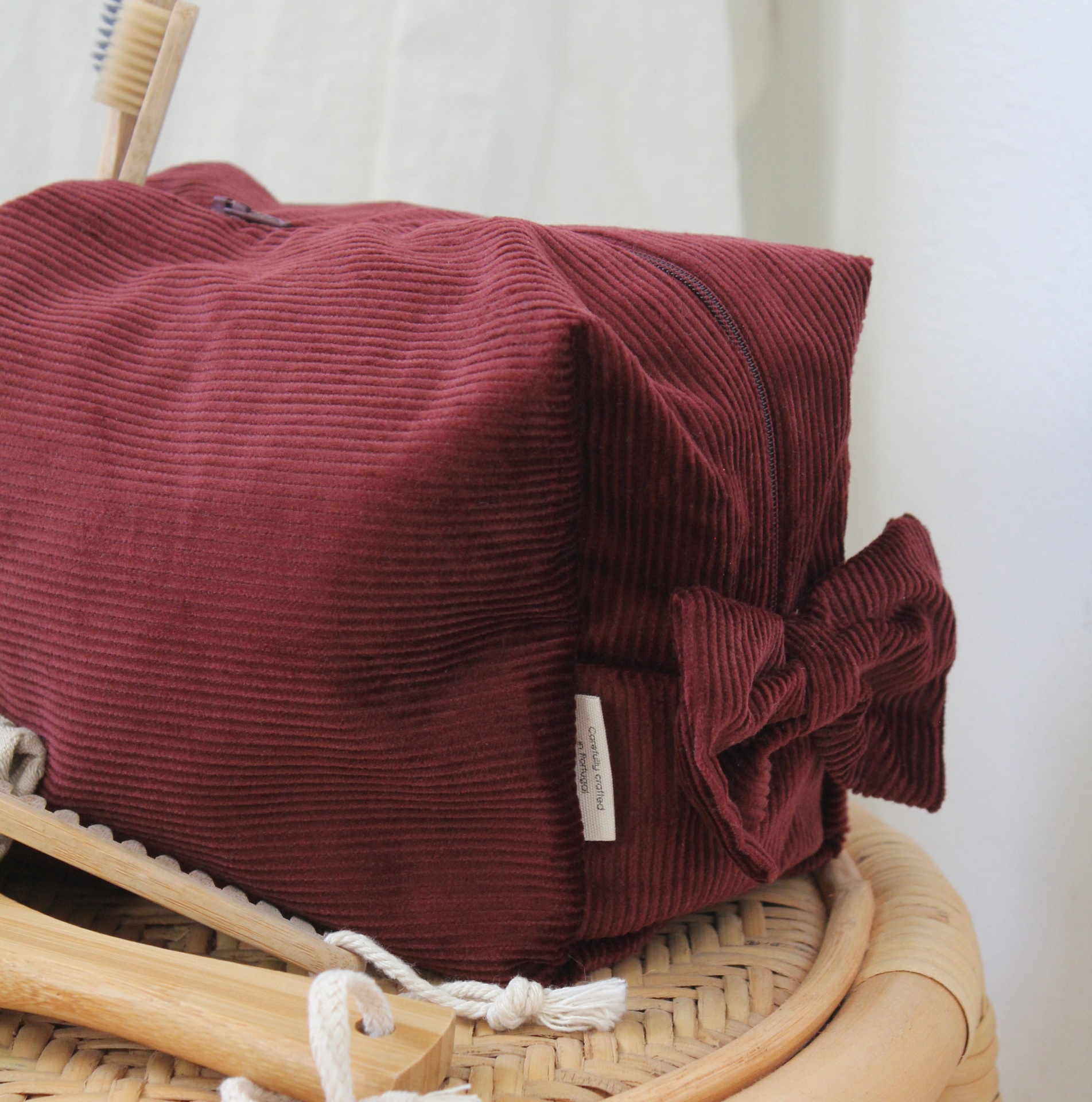 Necessaire Bombazine Burgundy
